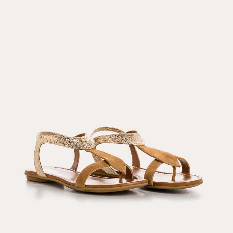 REQINS - Sandales Bernie - Havane Or