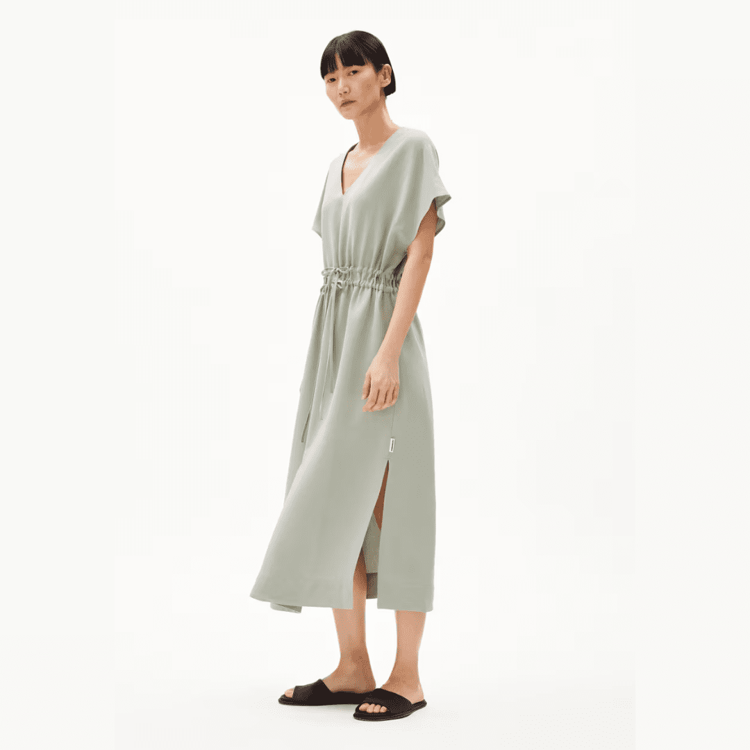 ARMEDANGELS - Robe Maaholina Lino - Seagreen – Image 2