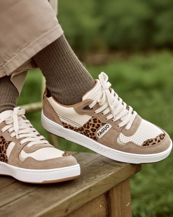 FAGUO - Baskets Ceiba - Ecru & Léopard – Image 2