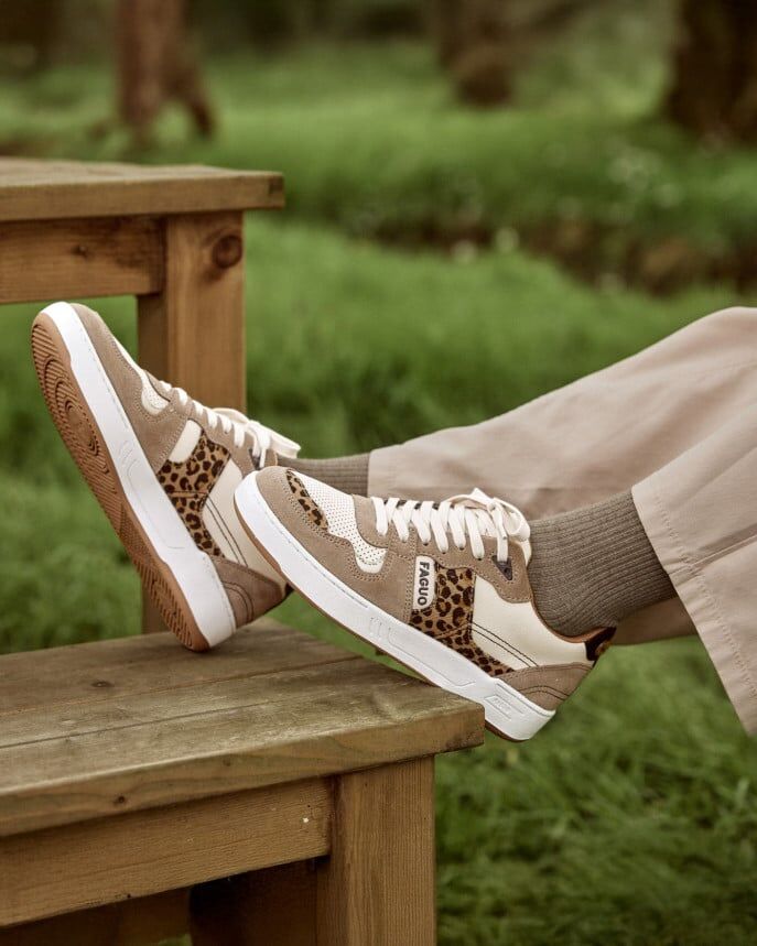 FAGUO - Baskets Ceiba - Ecru & Léopard – Image 3