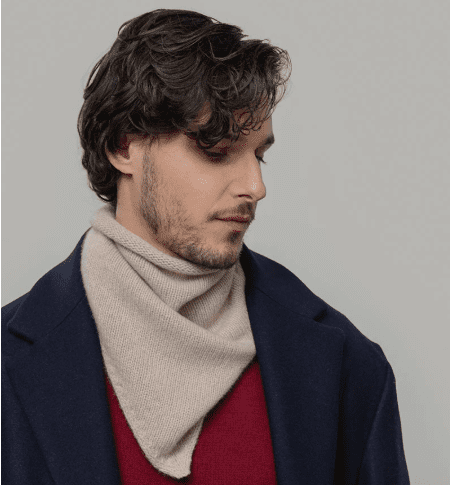 RIFO - Écharpe triangulaire Cachemire Masha - Beige – Image 2