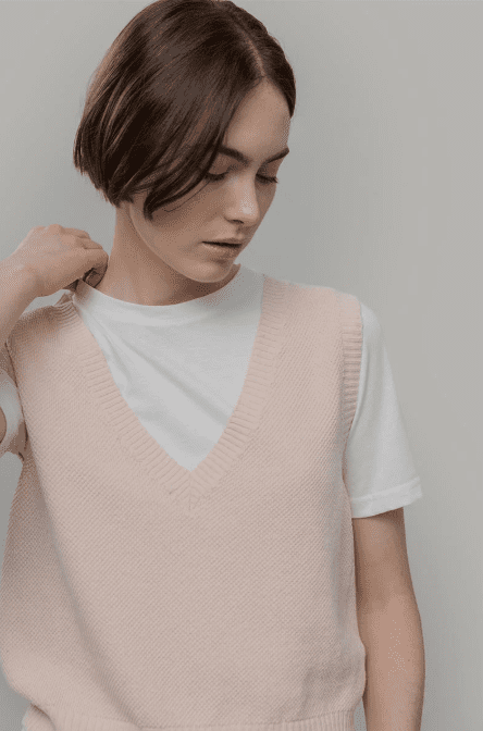 RIFO - Gilet en maille Elodie - Rose Tulle – Image 2