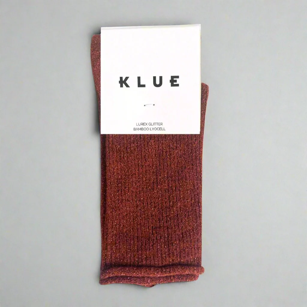 KLUE - Chaussettes à paillettes - Rouge – Image 2
