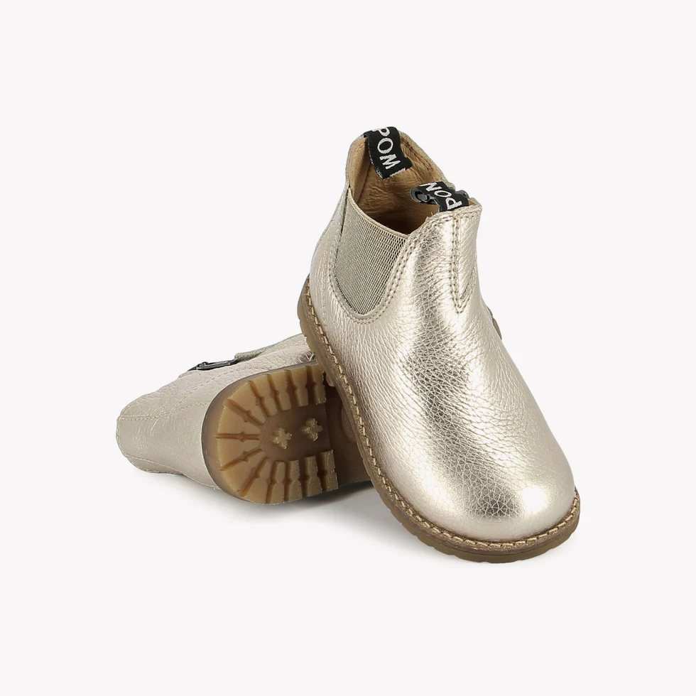 POM D'API - Bottines Bob Jod Zip - Or – Image 2